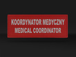 KOORDYNATOR MEDYCZNY MEDICAL COORDINATOR naszywka odblaskowa