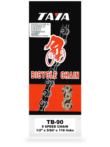 Łańcuch rowerowy TAYA TB90 - napęd 9 rz.