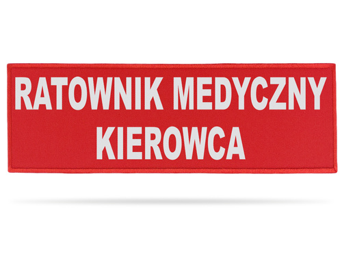 RATOWNIK MEDYCZNY KIEROWCA naszywka odblaskowa