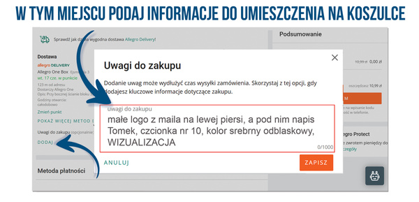Bawełniana męska koszulka polo z własnym nadrukiem - kolor biały