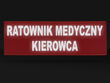 RATOWNIK MEDYCZNY KIEROWCA naszywka odblaskowa