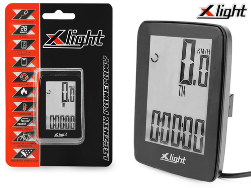 Rowerowy licznik przewodowy XLIGHT JY-M30 / 28 funkcji