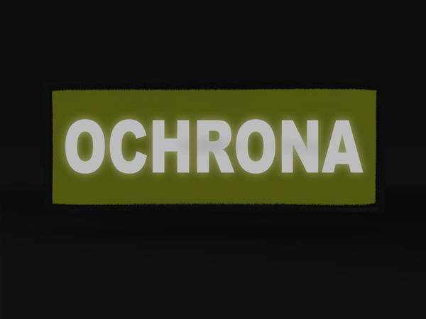 OCHRONA naszywka odblaskowa