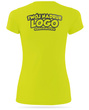 Żółta damska koszulka termoaktywna z własnym nadrukiem