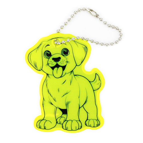 Zawieszka odblaskowa na łańcuszku - PIESEK