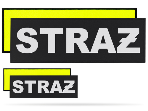 STRAŻ zestaw naszywek odblaskowych