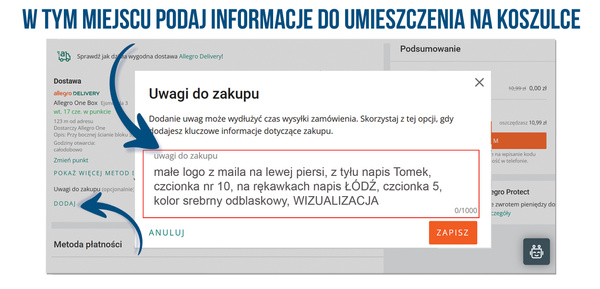 Bawełniana męska koszulka polo z własnym nadrukiem - kolor biały