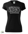 Czarna damska koszulka termoaktywna z własnym nadrukiem