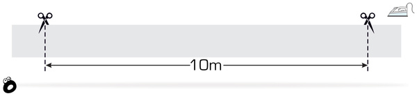 Odblaskowa taśma do prasowania srebrna 5 cm / 10 mb.
