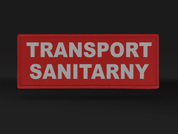 TRANSPORT SANITARNY naszywka odblaskowa