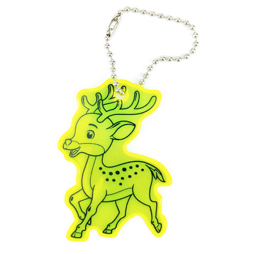 Zawieszka odblaskowa na łańcuszku - JELONEK