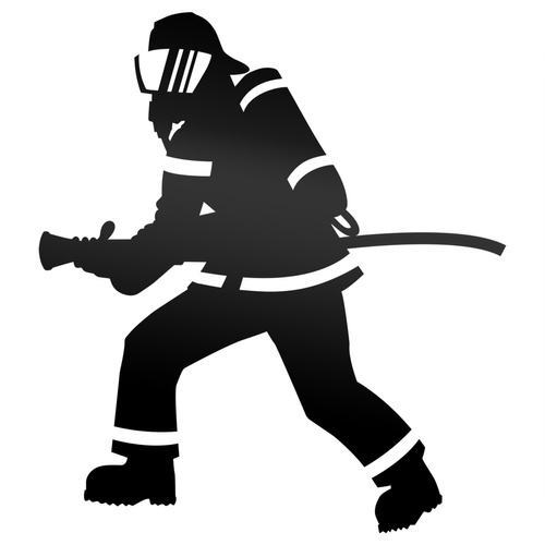 STRAŻAK odblaskowa naklejka na auto czarna