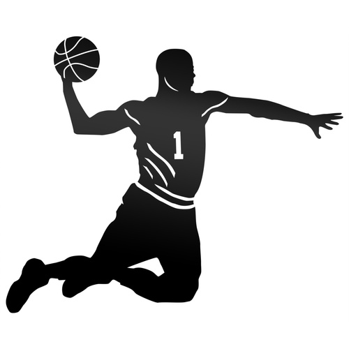 KOSZYKARZ odblaskowa naklejka na auto czarna