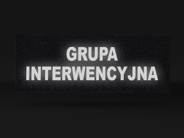 GRUPA INTERWENCYJNA emblemat odblaskowy