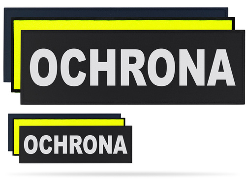 OCHRONA zestaw naszywek odblaskowych