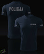 Granatowa koszulka termoaktywna nadruk POLICJA