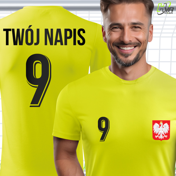 Sportowa koszulka termoaktywna T-shirt z TWOIM NAPISEM I NUMEREM