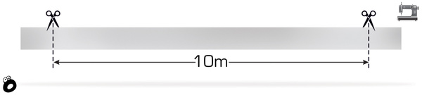 Odblaskowa taśma do wszycia srebrna 2 cm / 10 mb.