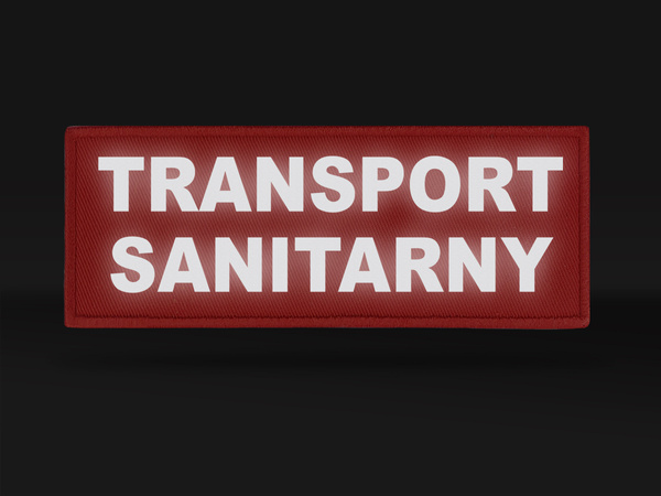 TRANSPORT SANITARNY naszywka odblaskowa