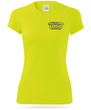 Żółta damska koszulka termoaktywna z własnym nadrukiem