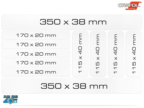 Zestaw naklejek ochronnych na ramę roweru - ZF1.0