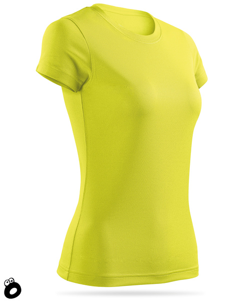 Termoaktywna koszulka szybkoschnąca damska - kolor żółty neonowy