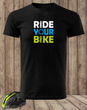 Czarna koszulka T-shirt nadruk RIDE YOUR BIKE