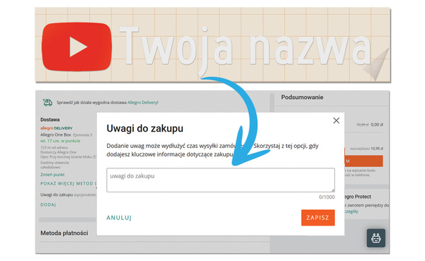 Naklejka z logiem YOU TUBE i Twoją nazwą social mediów - srebrny odblask