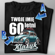 Koszulka bawełniana T-shirt nadruk IMIĘ + ROK - klasyk