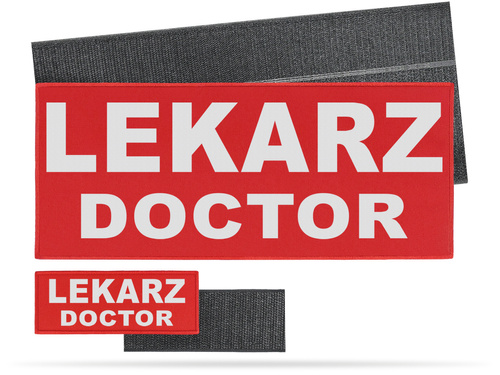 LEKARZ DOCTOR zestaw naszywek odblaskowych