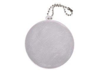 Zawieszka odblaskowa na łańcuszku - KÓŁKO SREBRNE