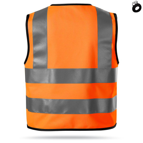 Kamizelka odblaskowa dla dzieci na rower, kolor pomarańczowy fluo, wzrost 116 - 140 cm