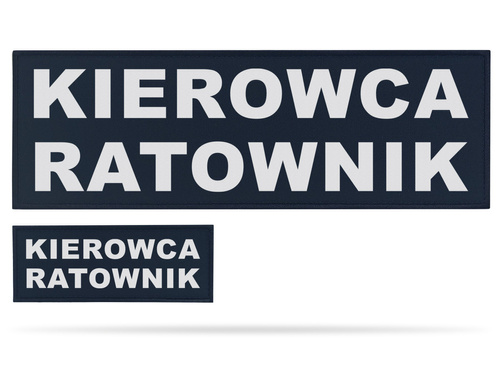 KIEROWCA RATOWNIK zestaw naszywek odblaskowych