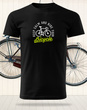 Czarna koszulka T-shirt nadruk KEEP CALM AND RIDE YOUR BICYCLE