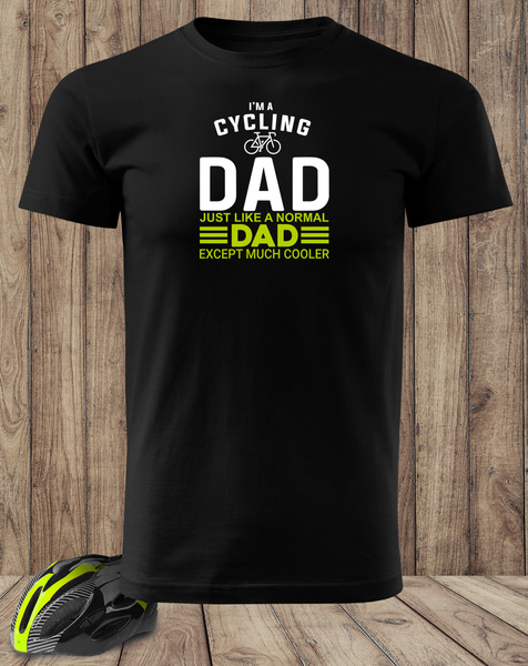 Czarna koszulka T-shirt nadruk ROWEROWY TATA