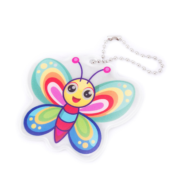 Zawieszka odblaskowa na łańcuszku - MOTYLEK