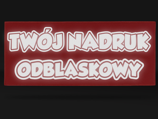 Naszywka odblaskowa z własnym napisem lub logo