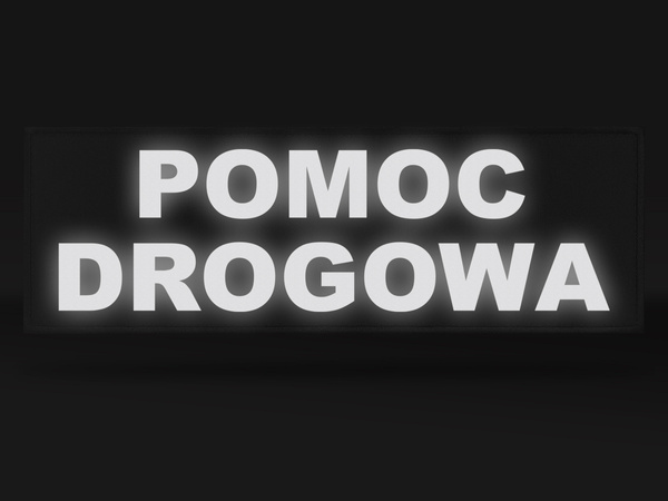 POMOC DROGOWA naszywka odblaskowa