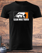 Czarna koszulka T-shirt nadruk SZLAK MNIE TRAFIA
