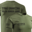 Koszulka męska T-shirt nadruk STRAŻ GRANICZNA - POLISH BORDER GUARD - khaki