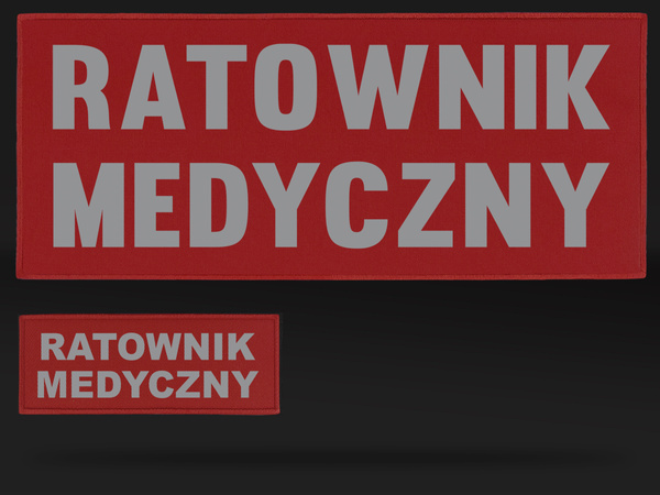 RATOWNIK MEDYCZNY zestaw naszywek odblaskowych