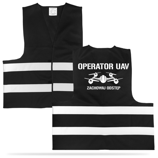 Operator drona 2 kamizelka odblaskowa siatka czarna