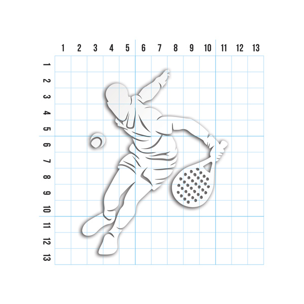 PADEL odblaskowa naklejka - srebrna