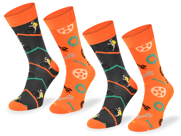 Zestaw kolorowych skarpetek SM1 2PAK - Rowery