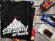 Czarna koszulka T-shirt nadruk SZCZYTUJ ZE MNĄ