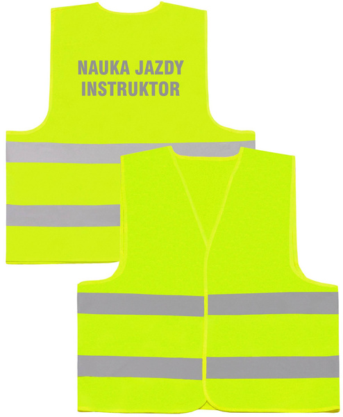 NAUKA JAZDY INSTRUKTOR kamizelka odblaskowa