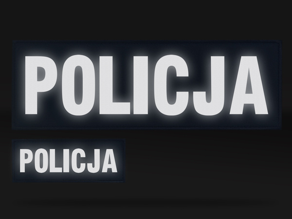POLICJA zestaw naszywek odblaskowych