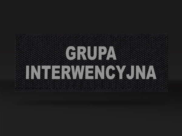 GRUPA INTERWENCYJNA emblemat odblaskowy