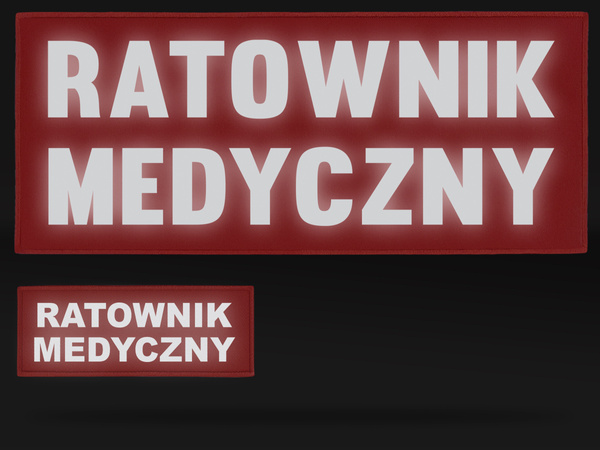 RATOWNIK MEDYCZNY zestaw naszywek odblaskowych