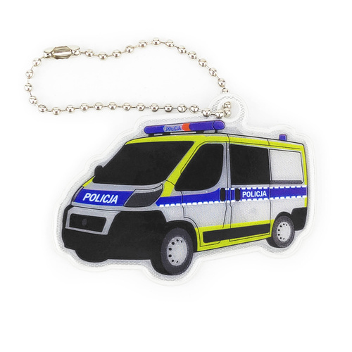 Zawieszka odblaskowa na łańcuszku - VAN POLICYJNY